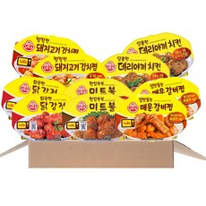 오뚜기분미트볼g 오뚜기 렌지류 (화끈한닭강정+한입쏙속미트볼+매운갈비찜+칼칼한돼지고기김치찜+달콤한데리야끼치킨) X 2개씩 1세트