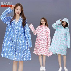 성인 여자 비옷 우의 레인코트 우비 스포츠레져 골프, 다크블루 L, 1개