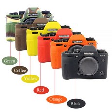 좋은 카메라 비디오 가방 실리콘 케이스 고무 보호 바디 커버 스킨 후지 필름 XT3 XT4 X-T3 X-T4, 14 XT4-Coffee, 1개