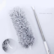 깃털 먼지털이 먼지 제거 확장 개폐식 청소 천장 집 지붕 높이, 1.라이트 그레이, 1개