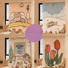 패브릭 파티션 경량 엔틱 이동식 접이식 베란다 식당 가벽 가림막, 휴식 소녀 85x150cm