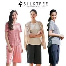 실크트리(SILKTREE) 21SS 실크트리 여성 인견 쿨이지웨어 패키지 6종세트 (인견상의3종+인견하의3종)