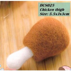 DIY 장식 (도구미포함) 귀여운 음식 양모 바늘 포인트 키트 계란 새우 버섯 양모 펠트 바늘 felting 키 체