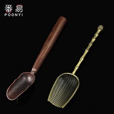 라오농 티 스푼 스테인레스 스틸 흑단 로즈 우드 티 스푼 티 세트 티스푼 티 삽 다도 액세서리 도구 04F2B1LL, 로즈 우드 1 대나무 청동 숟가락 1, 1개