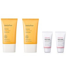 이니스프리 인텐시브 트리플쉴드 선스크린 50ml x 2 + 트루케어 논나노 논코메도 무기자차 20ml