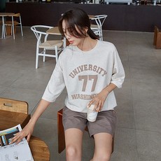 여성반팔맨투맨