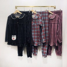 폭스클럽 양면기모 여성용 파자마세트
