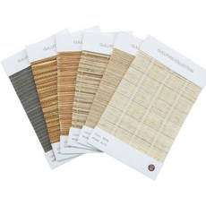 LETUSSAIL 로만쉐이드 암막 안방 맞춤형 아마 쉐이드 창문 문용 무선 대나무 로마 직조 샘플 견본 키트 6 가지 색상 Q1195577