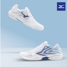 미즈노 MIZUNO 웨이브 클로 EL2 슈퍼 와이드 71GA228542 화이트네이비 배드민턴화 스쿼시 배구 인도어