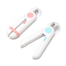 강아지 고양이 발톱깍기 혈관이 보여 안전한 LED 발톱깍이, 스카이 민트, 1개