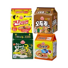 오뚜기라면 4종세트 (미역국/진라면/오동통/스낵면), 단품