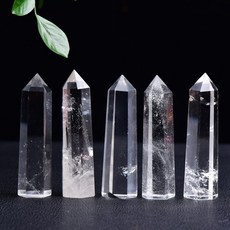 화이트 크리스탈 칼럼 크리스탈 단일 뾰족한 육각형 프리즘, 30mm-40mm