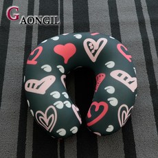 가온길카페트 쿨쿨숙면 목쿠션, 레드하트 목쿠션