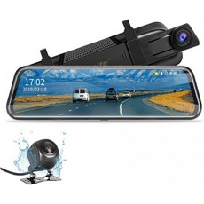 [독일직송] 새로운 버전 Jansite 10 인치 미러 Dashcam 전체 터치 스크린 루프 녹음 1080P 스트리밍 미, 단일옵션