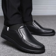 해외 봄 끈 없는 중장년 남성 슬립온 데일리 브라운 면신발끈-21633