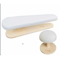 다리미판 보드 긴 나무 원형 도구 다림질 소매다림판 패드, 1개, 4. 40cm 어린이 다림질 의자 회색/흰색