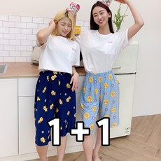 1+1 카카오프렌즈 빅사이즈 커플여름잠옷 5부반바지(냉장고 원단)