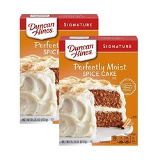 Duncan Hines Signature Spice Cake Mix 15.25 oz (pack of 2) Duncan Hines 시그니처 스파이스 케이크 믹스 15.25온스(2팩), 2개, 432g