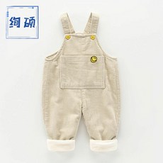 남자 두터운 융털 겨울 가을 옷 아들 코듀로이 끈나시 바디슈트 긴바지 숏 트렌드