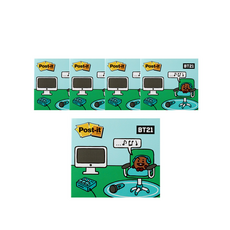 포스트잇 강한점착용 커버노트 BT21, SHOOKY, 15개