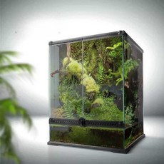 엑소테라 케이지 유리 사육장 조명 파충류 케이지, 전면 양문형 - 50x35x25cm, 1개, 전면 양문형 - 50x35x25cm