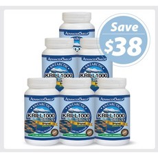 Advanced Krill Omega3 1000mg 60 Softgels - 6 PACK 어드벤스드 크릴오일 1000밀리 60정 6병 크릴오일 100% 캐나다에서 직배송, 60개