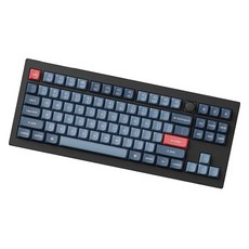 키크론 V3 맥스 3모드 커스텀 유무선 기계식 키보드 87키 회전 손잡이 버전, 블랙, D1, 적축
