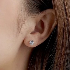 [GRA인증서] 모이사나이트 다이아 925 귀걸이 한쌍