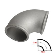 터보 타이트 벤드 알루미늄 주조 엘보 파이프 90 도 인터쿨러 2.0 인치 51mm 2.5 63mm3.0 76mm, 2.0인치(51mm), 1개