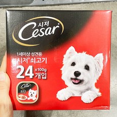 시저 시저 애견사료 코스트코 소고기 100G X 24캔, 단품, 단품