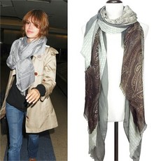 Charings 페이즐리 롱 실크100스카프 인기상품추가 스크레치