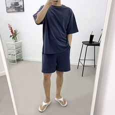 피그먼트반팔반바지세트