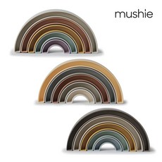 무쉬 스태킹 레인보우 감각발달 완구 교구 MUSHIE / mushie Rainbow Stacker Toy 5pcs, 쏠 - 무쉬