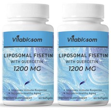 Vitablosom 리포좀 피세틴 퀘세틴 1000mg 60정 2팩 2개월분, 2개