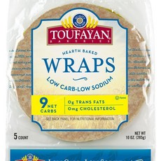 Toufayan Bakeries 저탄수화물 대형 랩 9인치, 1세트
