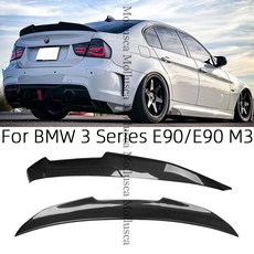 BMW 3시리즈 E90 M3 4도어 PSM M4 스타일 카본 리어 스포일러 04-11 기본선택, P 스타일 스포일러