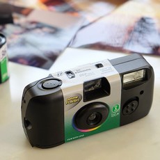 후지필름 퀵스냅 플래시 일회용 카메라 아날로그 필름 ISO 400 27장, 1개