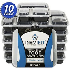 INEVIFIT Meal Prep 3 Compartment BPA FREE Premium Food Stor/13227159, 상세내용참조