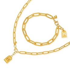 순금사각클립목걸이