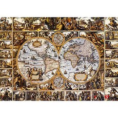 Chamberart World Classic Map 1000 Piece Jigsaw Puzzle [Pouch Included] Chamberart World 클래식 지도 1000, 1개, Multicolor - map1000