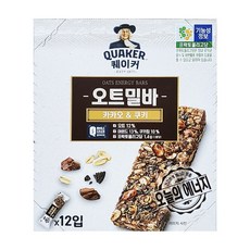 롯데 퀘이커 오트밀바 카카오앤쿠키 35g 12입