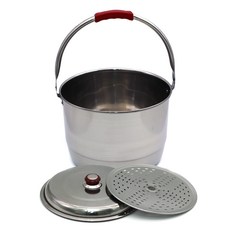 윤쓰공간 국산 스테인레스 인덕션겸용 들통 찜기 6호 25L, 선학스텐 들통 6호(25L), 1개