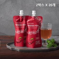 문경 오미자 즙 원액 액기스 생오미자 추출물 엑기스 오미자열매 차 다섯가지맛 진액 파우치 효능 국산, 2박스, 20개
