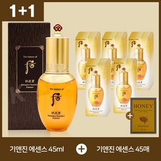 [1+1 특별 증정] 더후 공진향 기앤진 에센스 45ml + 45매 [+션리 마스크팩 1매 증정], 공진향 기앤진 에센스 45ml+45매