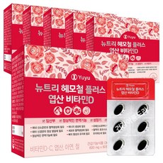  유유제약 뉴트리 헤모철 엽산 60캡슐x6개 아연 비타민C 비타민D 철분제, 36개, 60캡슐 
