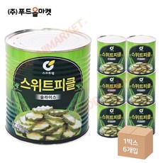 푸드올마켓_ 스위트웰 스위트피클 슬라이스 3.2kg /오이피클 한박스 (3.2kg x 6ea), 6개