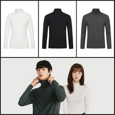 POLHAM 천연 텐셀 모달소재로 부드럽게 착용감이 좋은 남여 누구나 편하게 입을 수 있는 목폴라 이너웨어 긴팔 티셔츠