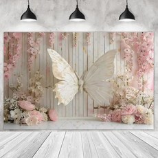 기발한 핑크 나비 배경 꽃 사진 촬영 스튜디오, 1개, 104) Vinyl 200x150cm - H