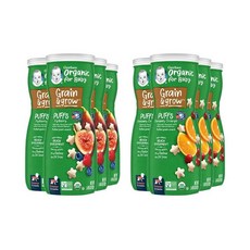 거버 퍼프스낵 Grain & Grow 2종 8m+ 아기과자 Gerber 42g 8팩