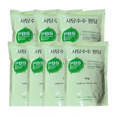 불순물제거 비정제 사탕수수원당 7kg(1kgx7개), 1kg, 7개